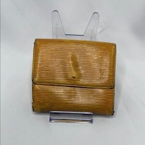 Louis Vuitton Tri-Fold Yellow/Purple Epi Leather Wallet | Unisex | Pre-Owned |
